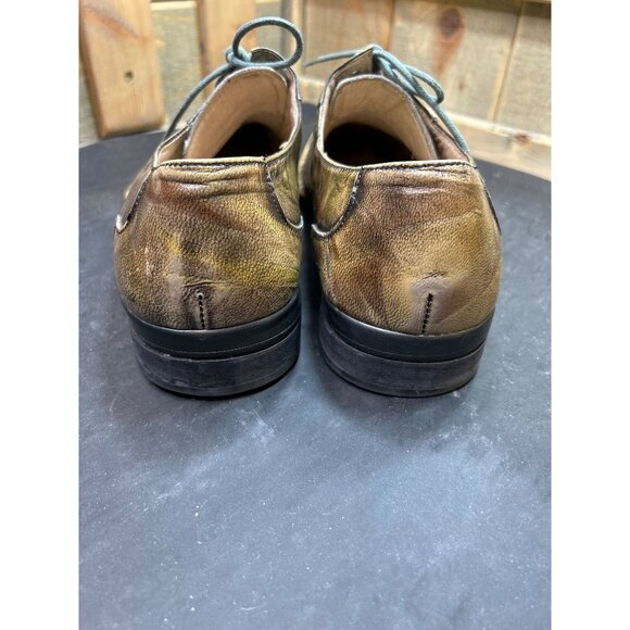 Mens Giovanni Express Leather Distressed Square Toe Lace-Up Dress Shoes Size 12 - Picture 7 of 9